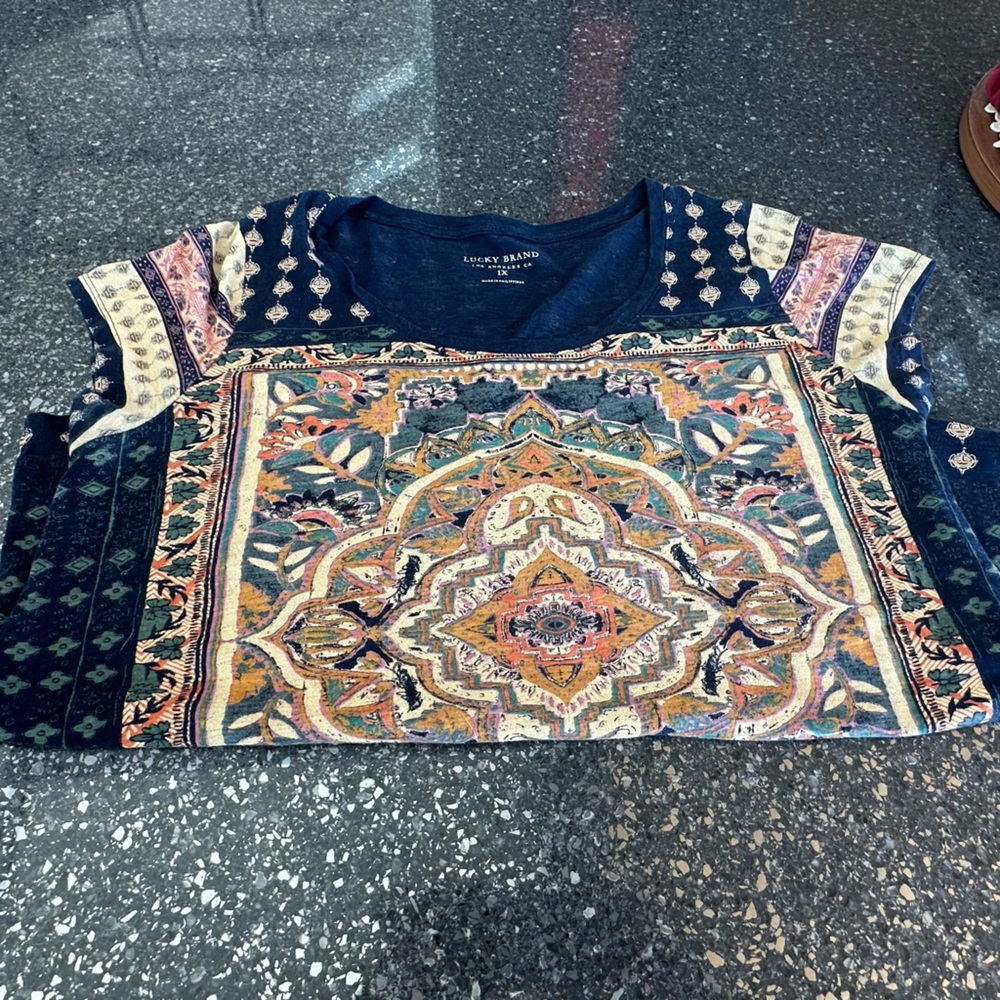 Lucky Brand Women’s Boho Shirt- Size 1X - Picture 2 of 5